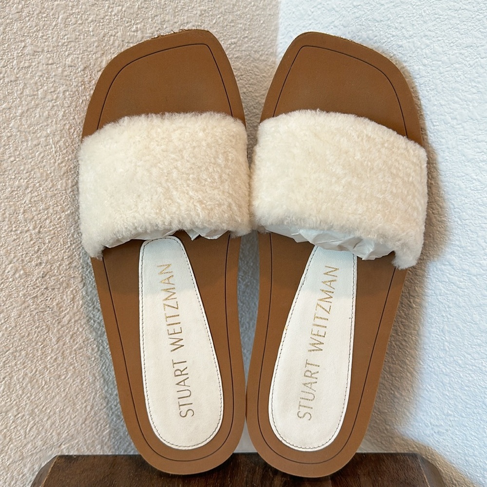 Stuart Weitzman Cammy Sheep Shearling Slip On Sli… - image 6